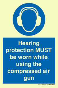 Hearing protection MUST be worn while using the compressed air gun